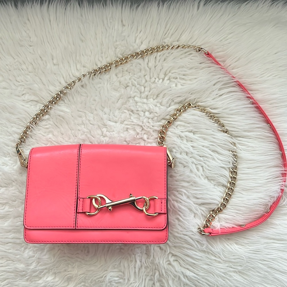 Rebecca Minkoff genuine leather crossbody bag with gold hardware